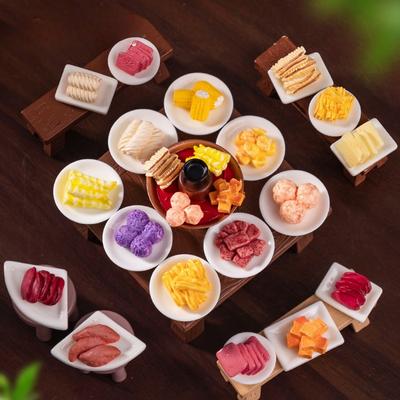 Micro-landscape Simulation Copper Hot PotFood and Play Dollhouse Handcrafted Decorative Accessories Miniature Model Small Ornaments