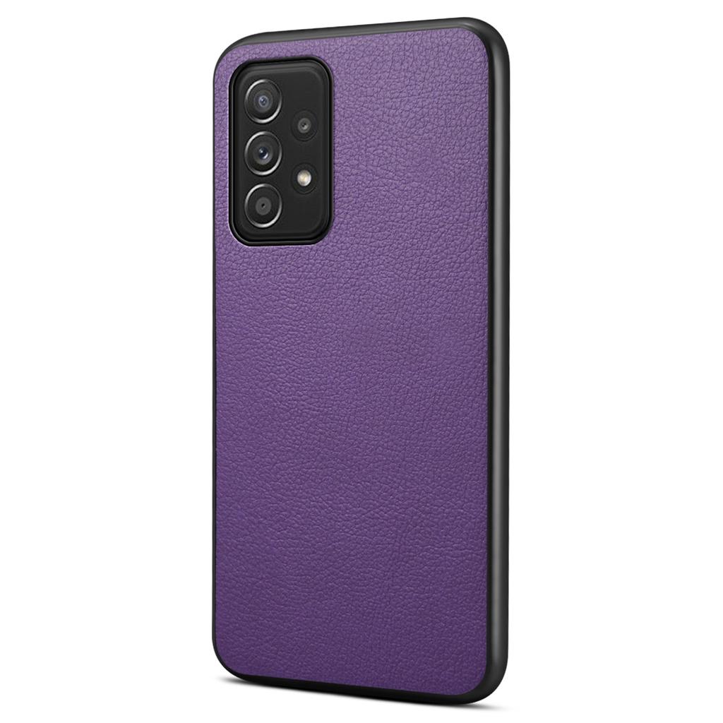Pro Samsung Galaxy A52 4G/5G/A52s 5G Pouzdro na telefon PU kůže Textura telete Odolné proti poškrábání Zadní kryt