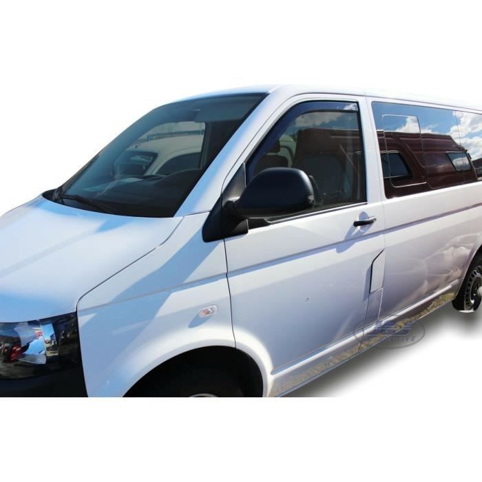 Déflecteurs d'air - J&J AUTOMOTIVE - Volkswagen T5/T6 - Fumé - Acrylique renforcé - Installation facile