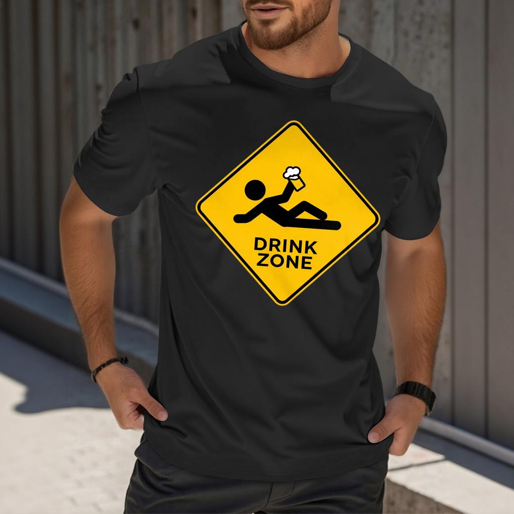Men's Crew-neck Casual Printed Short-sleeved T-shirt Top