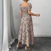 Women's Dress Casual Flowy Dresses square neckline Vocation Boho Beach Sundress