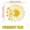 1 Pcs Metal Sunflower Wall Art,Gold Sunflower Metal Wall Art Decor,Metal Floral Wall Decoration Sunflowers Home Decorations for Home
