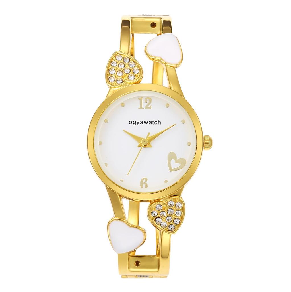 Bracelet Watch Women Watches Heart Shaped Luxury Rhinestone Women's Watches Ladies Watch Steel Clock