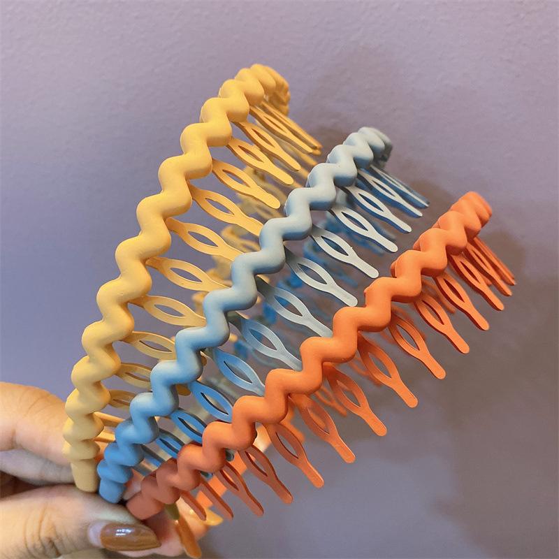 Korea Mode Lange Zahn Haarbänder Für Frauen Nicht Slip Haar Kämme Einfarbig Geometrische Lünette Femme Haar Zubehör Mädchen