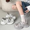 Retro White Bag Head Platform Sports Sandals Women's Summer Wear with Skirts To Increase the Height of Soft-soled Dad Shoes