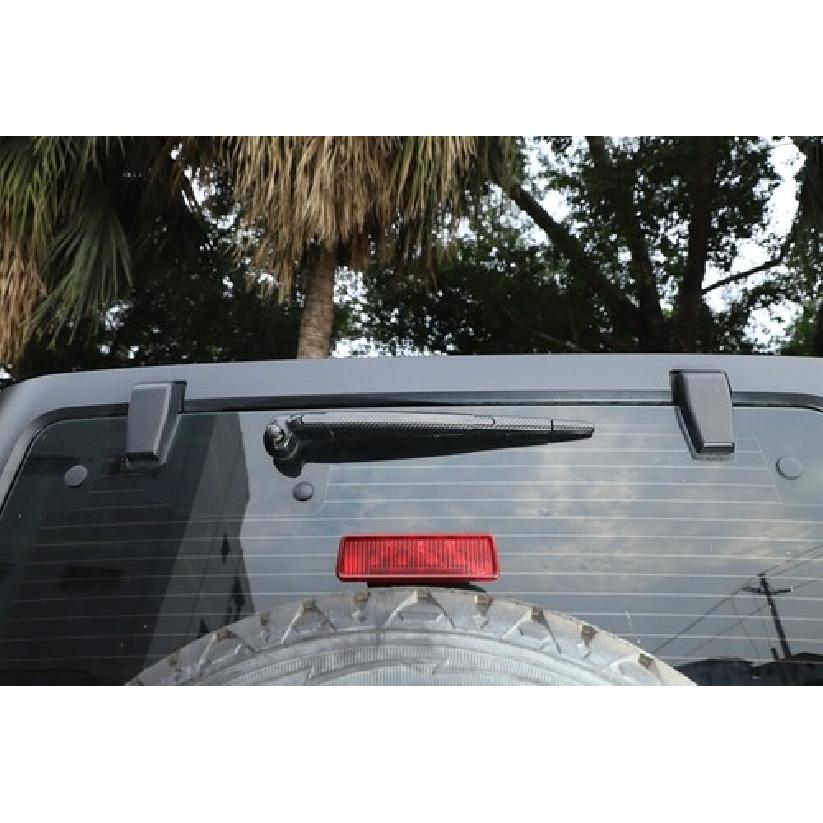 Rear Window Windshield Wiper Decor Cover Trim For Jeep Wrangler JK 07-17 Carbon
