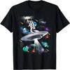 Space Shirts for Men Cool Design Novelty Light Bulb Space T-Shirt