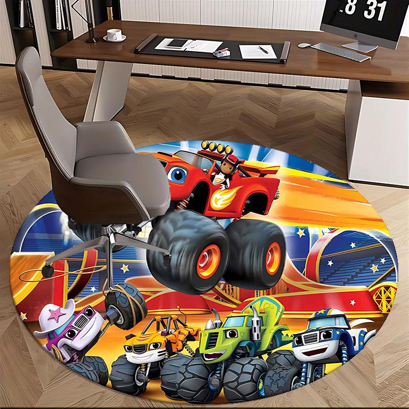 Monster Truck Chair mat Round Rug-Office