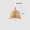 26/35/45/60CM Boho Rattan Chandelier Light Vintage Zen Hand Knitted Ceiling Chandelier Lamp for Bedroom Tea Room Restaurant E27