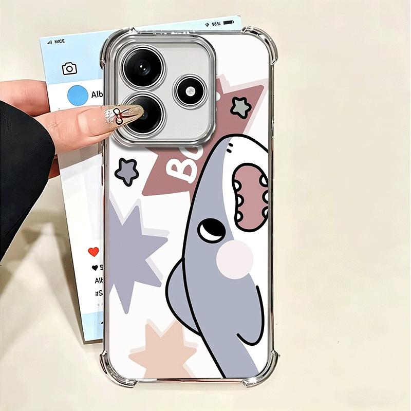 

Cartoon Cute Shark Soft Phone Case For Xiaomi Poco X7 X8 Pro Max X6 X5 X3 F8 Ultra F7 M8 M7 M5S Redmi 15C 15A 15 14C 13C 12C 13 Xiaomi Redmi 15C