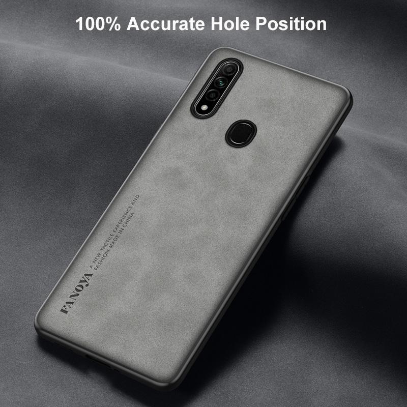 Luxury PU Leather Case For OPPO A31 Back Cover Business Matte Silicone Shockproof Full Protection Phone Case For OPPO A8 Coque
