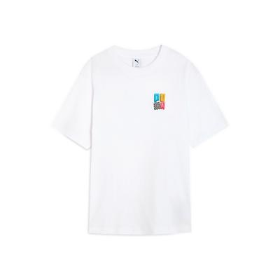 Lockeres Sport-Freizeit-T-Shirt mit Aufdruck, atmungsaktiv, Herren Oberteile Weiß 633093-02