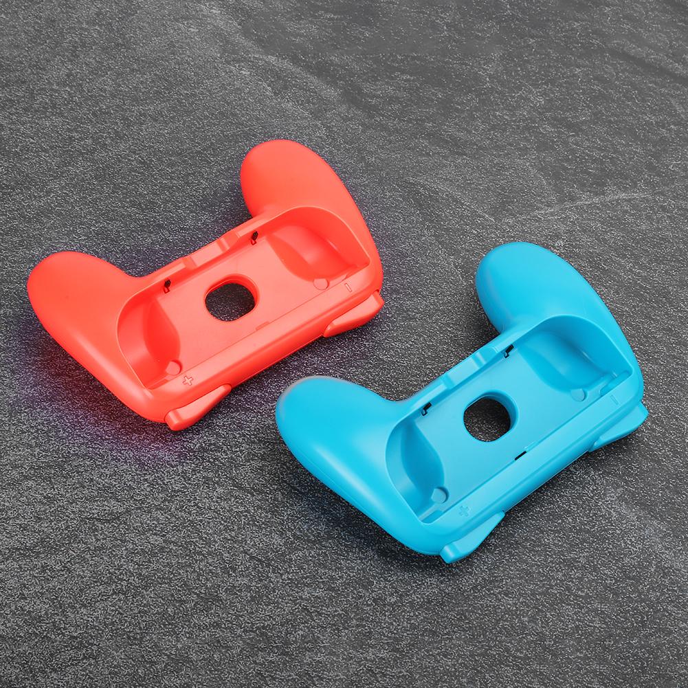 Ergonomic Games Handle Grips Antiwear Controller Protective Cover Replacement Gamepad Accessory(Red Blue 2pcs )