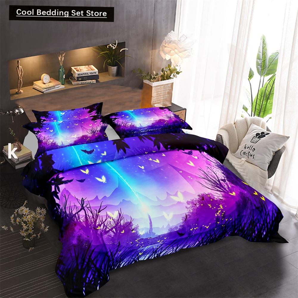 Sun Moon King Queen Duvet Cover Boho Magic Style Bedding Set for Teens Adults Golden Exotic Tribe 2/3pcs Polyester Quilt Cover