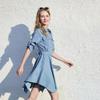 Betu Women's Lyocell Denim Short Sleeve Midi Dress
