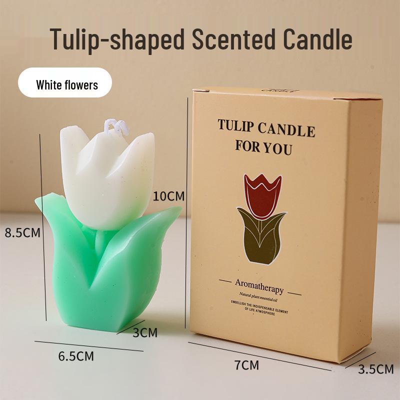 Tulip Scented Candle Ornament - Holiday & Special Occasions Gift for Mother's Day & Teacher's Day.