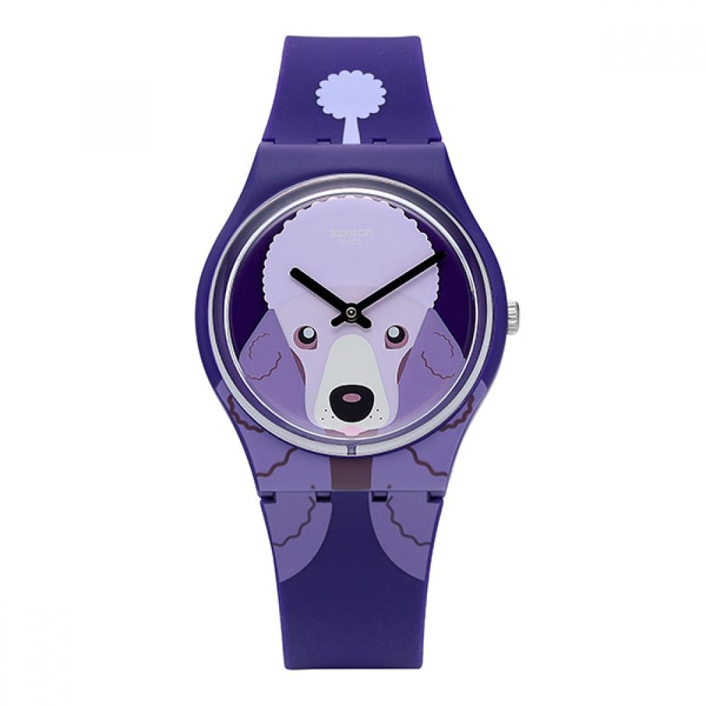

SWatch Gv133 I Love Your Folk Purple Poodle публичные уретановые часы GV133