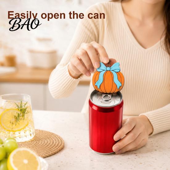 Anti Slip Soda Opener Halloween Theme Bottle Opener, Bow Ghost And Pumpkin Pattern Beer Durable Manual Openers 3D Print Decorative for Kitchen