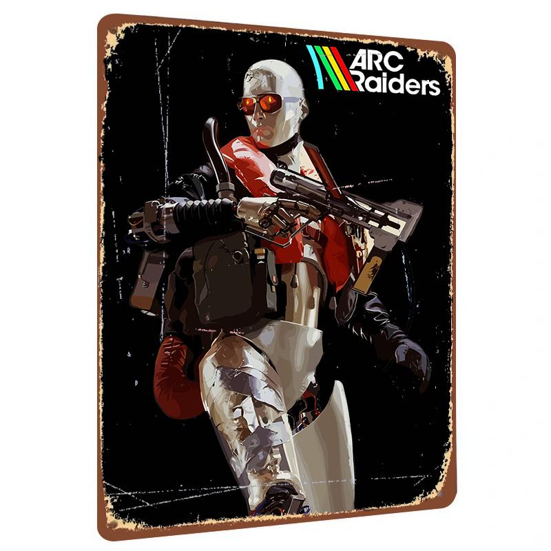 

Arc Raiders Game Character Metal Wall Art Decorative Painting for Home Office Decoration 20x30cm（7.8x11.8inch）