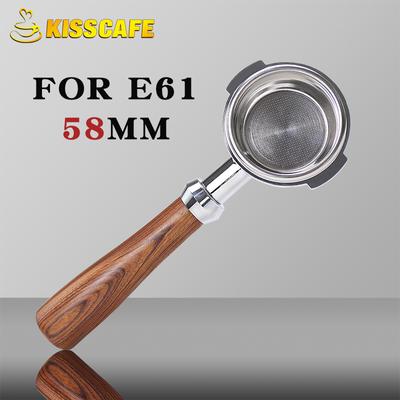 58MM Bezedný portafiltr Pro E61 EXPOBAR Gemilai Dvě uši S košíkem na filtr na 2 šálky Kávové příslušenství Espresso kávovar Barista