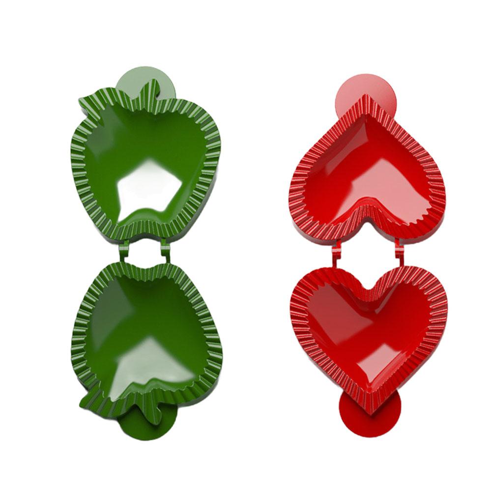 Pocket Pie ABS Fall Hand Pie Molds Heart Apples Mini Press Christmas Pie Mould Heart Tools Dough Mold N7Q2