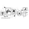 Wall Stickers, Lines, Zebra Photo Frames, Nordic Decorations, Paintings, Literary and Fresh Bedroom Wall Decoration Stickers Dormitory Renovation