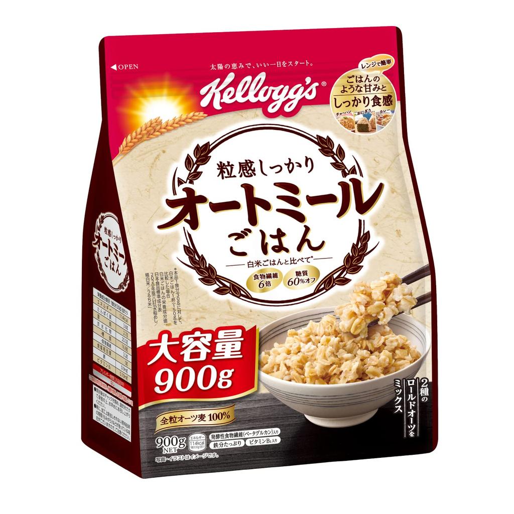 Kellogg Crunchy Oatmeal Rice 900g Fermentable Dietary Fiber