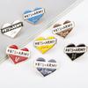 BTS - Heart-shaped Brooches, Retro Personalized BTS Member Name Brooches, "ARMY" Fan DIY Badges