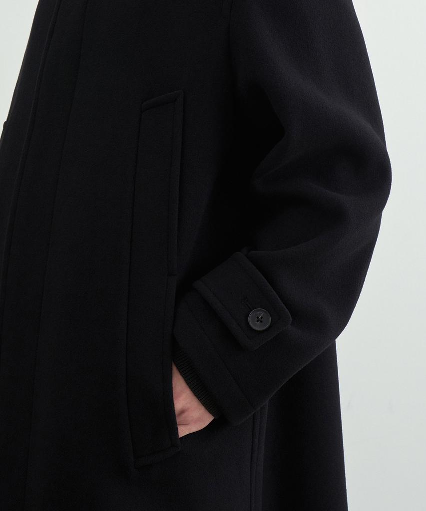 Musinsa Standard Cappotto Balmacaan Lungo Oversize in Misto Lana [Nero]