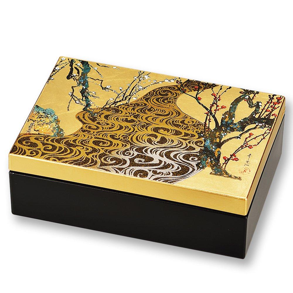 Maeju Lacquerware Korin Plum Blossom Accessory Box 6V-365