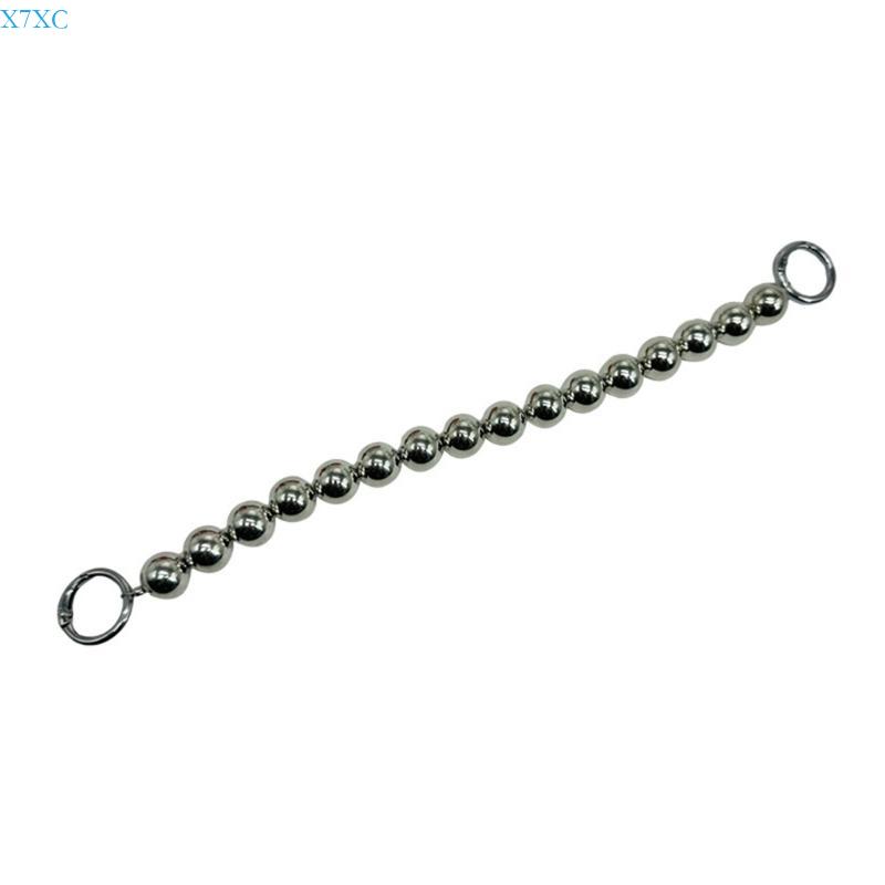 

X7XC Elegant Detachable Plastic Beaded Chain Strap Handle for Handbag or Purse Bag срібний