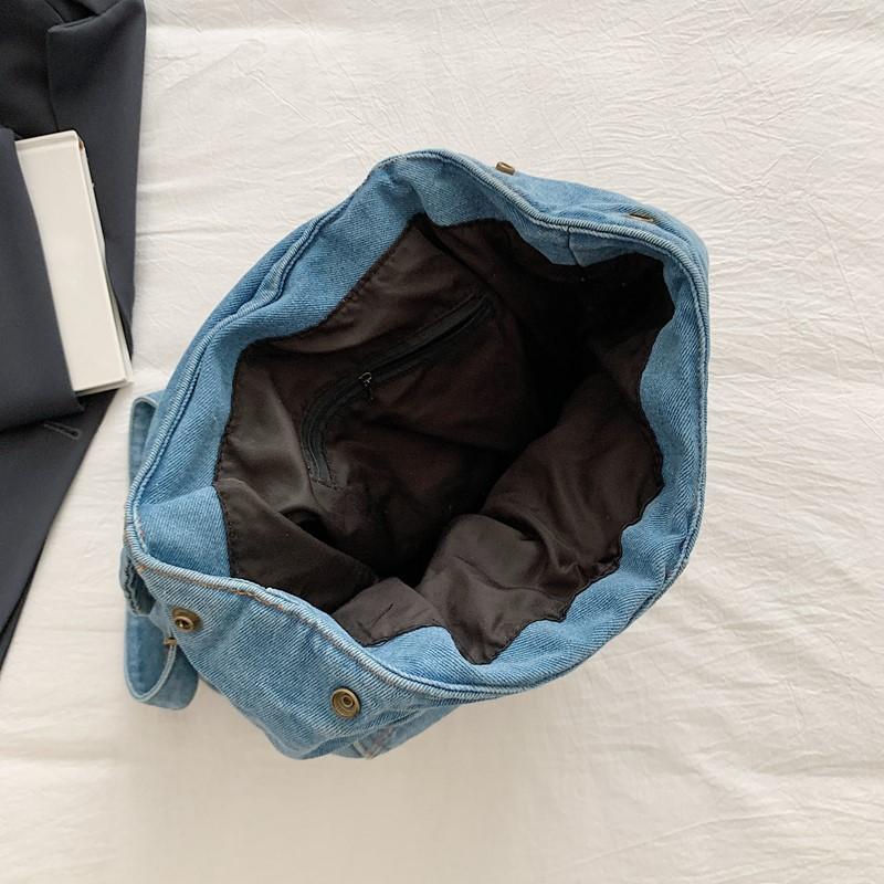 Large Capacity Backpack Women Denim Backpack
