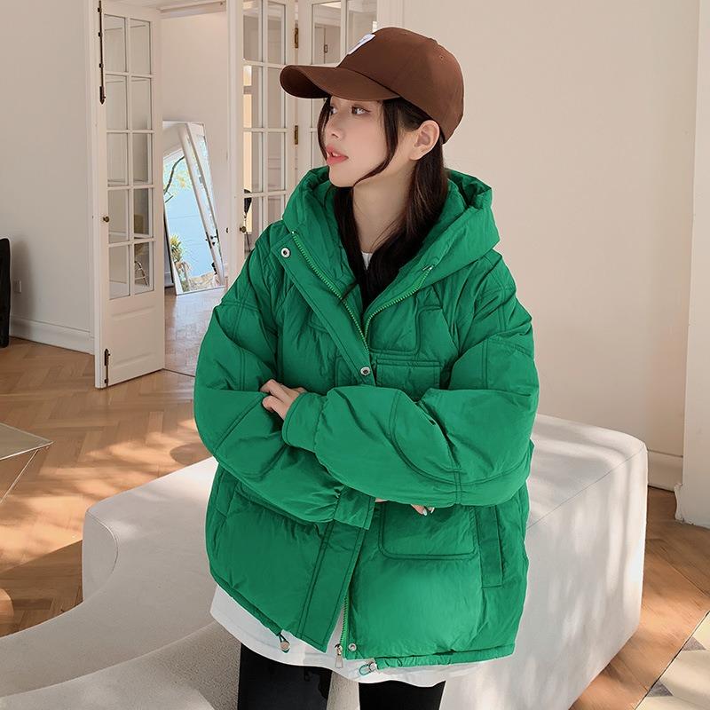 New Kleinland cotton clothes women's hooded cotton-padded clothes winter large size bread clothes short jacket tide