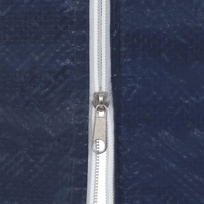 Paroi de tente - vidaXL - 2pcs - PE résistant aux UV - Fixation avec attaches - Bleu