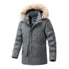 Men's Winter Jacket  Plus Size Medium-length Loose Warm Jacket Casual Fur Collar Outerwear