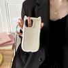 Cute Cartoon 3D Cat Ear Glossy Silicone Soft Case For iPhone 15 Pro Max 11 13 14 Plus Candy Thickened Bumper Shockproof Cover