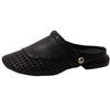Fashion versatile hollow woven bag head half slippers women's summer retro two wear splicing wedge heel cool slippers Muller shoes
