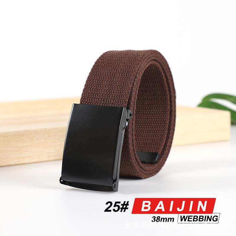 Canvas & Leather Multi-Color Casual Waist Belt - Stylish, Easy-to-Match Accessory for Students