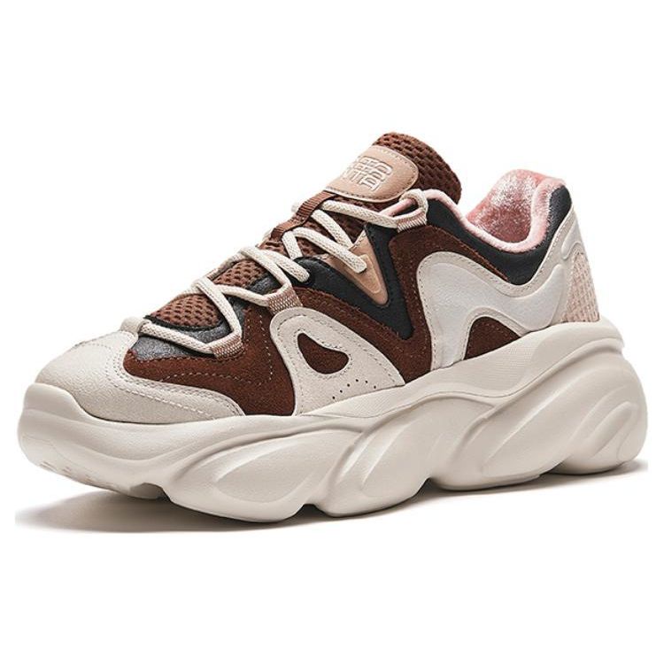 Anta Meow Meow Shoes Comfortable Durable Low Top Casual Shoes Women sneaker Brown 122348886-5