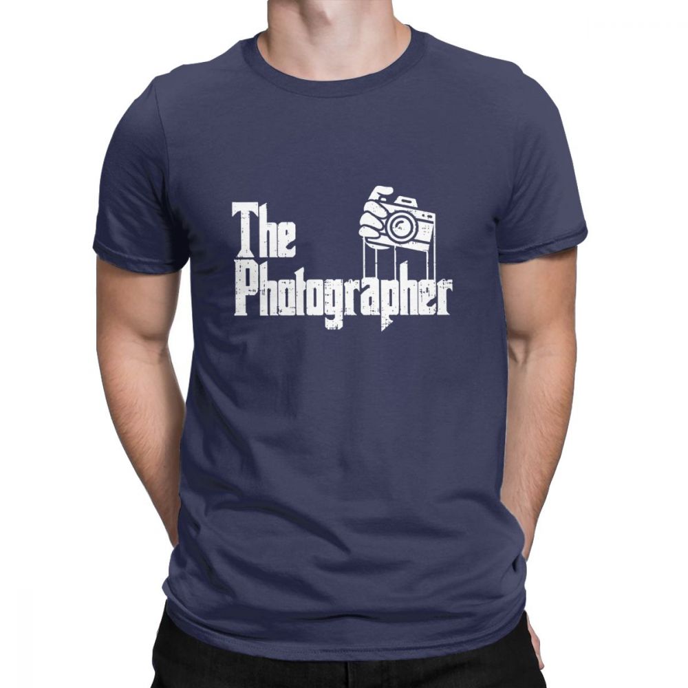 The Photographer T Shirt For Men 100 Cotton Tshirt Classic Hipster TShirt 90s Godfather Tees Short Sleeve Photography Clothing