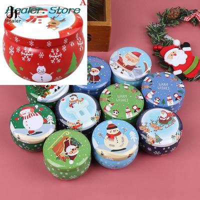 Latas de Navidad para Velas Kit para Hacer Velas DIY Portavelas Estuche de Almacenamiento para Almacenamiento en Seco Especias Camping Recuerdo de Fiesta Dulces Regalos