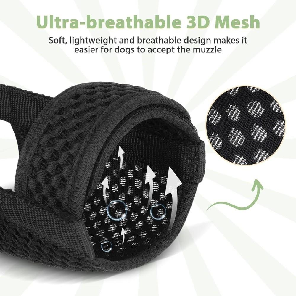 Practical Anti Bite Dog Mesh Muzzle Prevent Barking Soft Dog Mouth Guard Adjustable Breathable Puppy Grooming Sessions