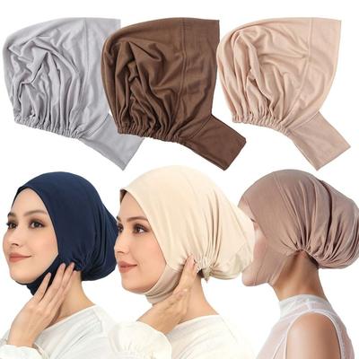 Jersey Cotton Inner Hijab Elastic Instant Turbans New Instant Hijab Tube  for Women