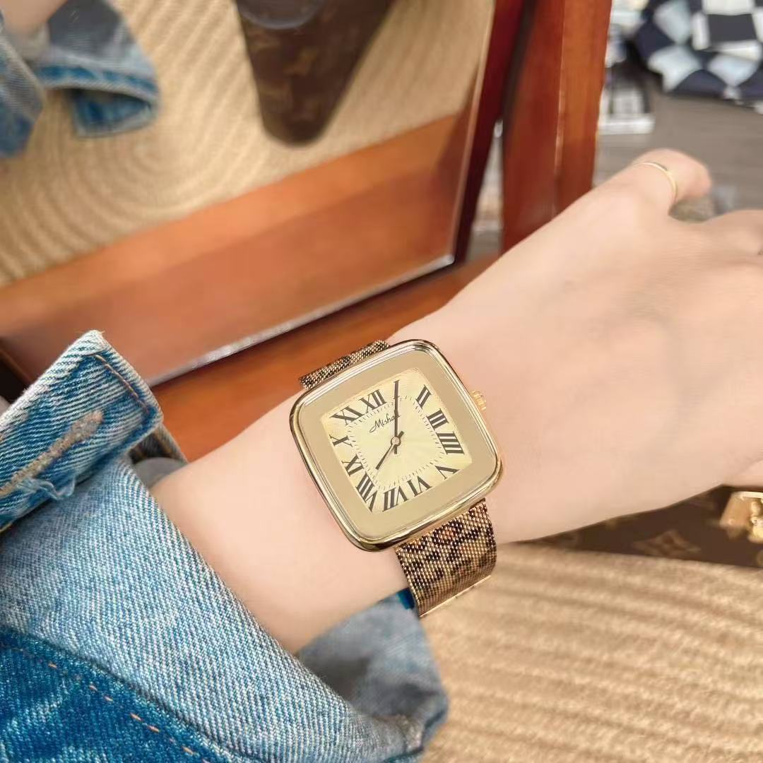 Leopard Print Watch Fashion Milan With Steel Belt Women S Watch