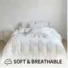 Pure Cotton Four-piece Set with Lace Edge, All-cotton Bedding, Bed Cover with Pillowcase Design