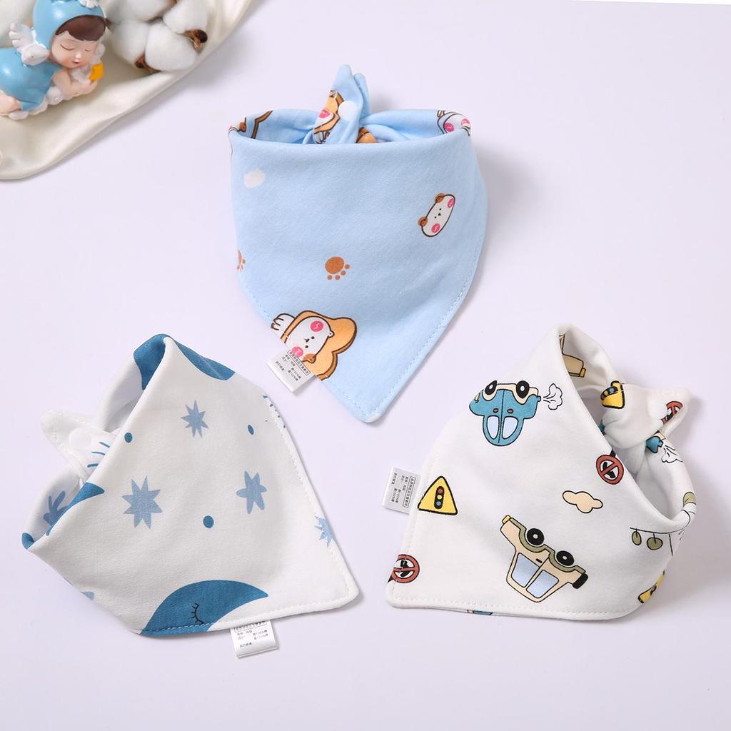 Pure Cotton Baby Triangle Bibs & Scarves for Boys and Girls