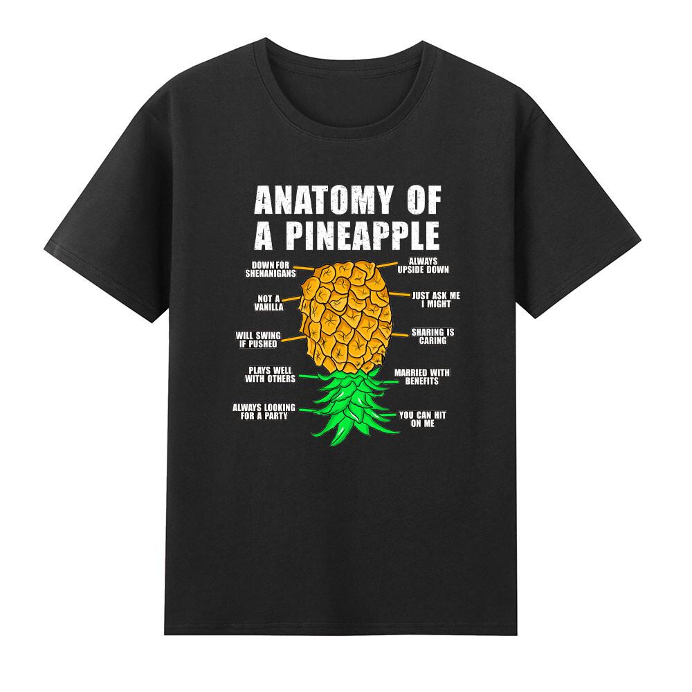 Anatomy Of A Pineapple Swinger Funny Upside Down Pineapple TShirt S