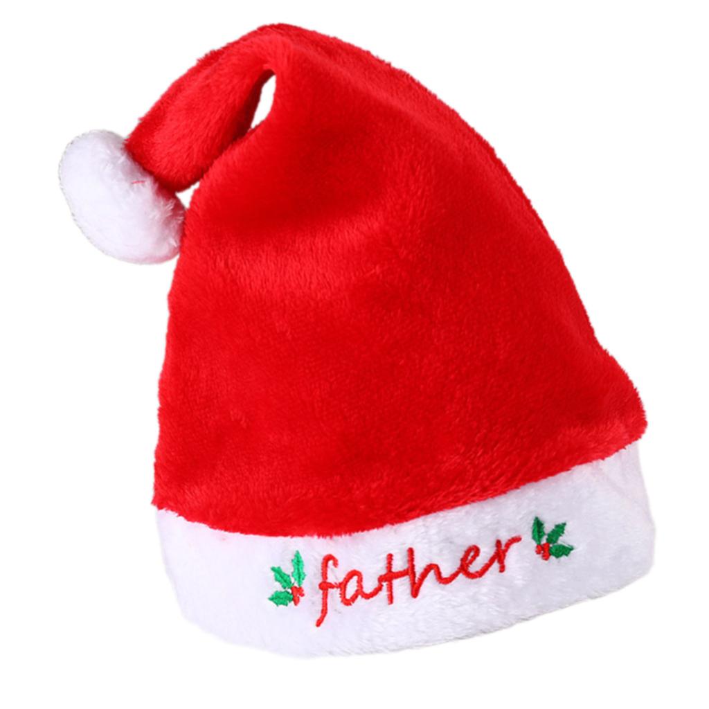 Holiday Party Hat Short Plush Christmas Santa Hat Easy To Wear For Travel Office Christmas Party Celebration Headwear