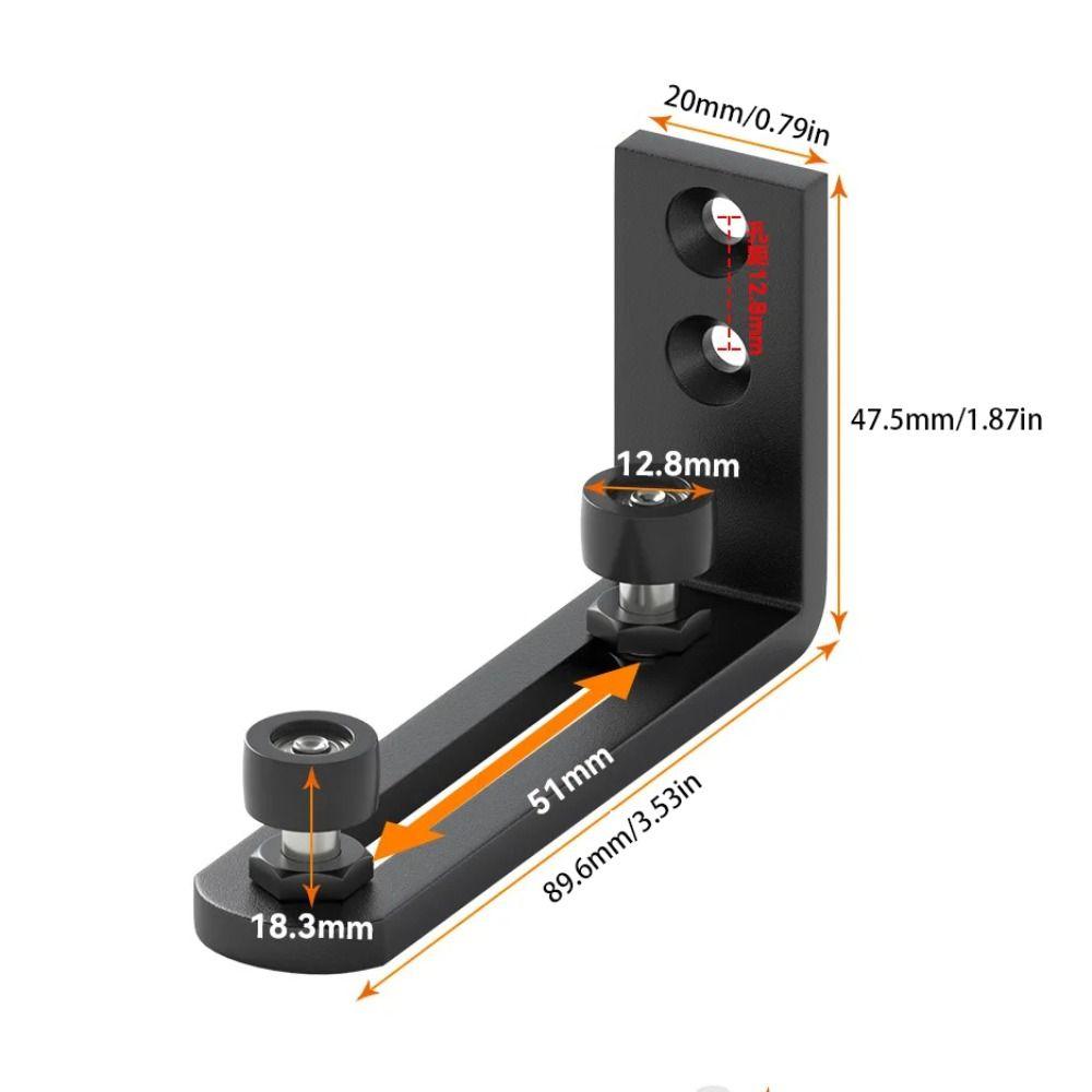 Wall-mounted Barn Door Swing Stop Double Wheel Bottom Guide Smooth Barn Door Floor Guide  Garage