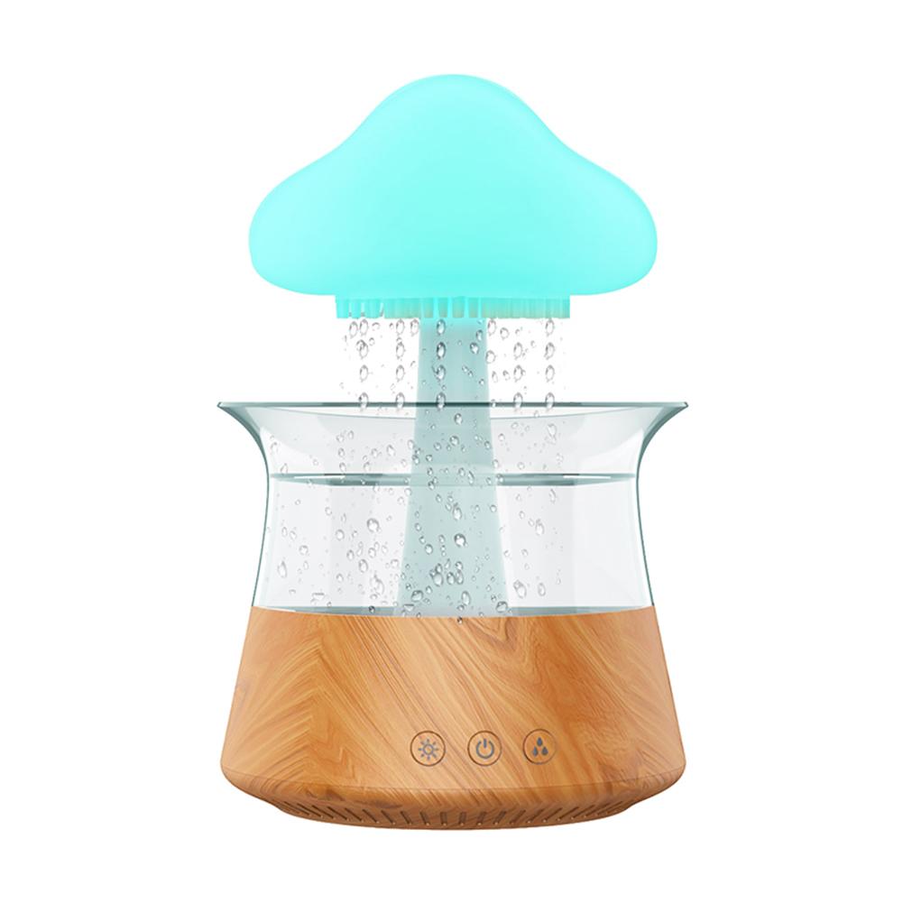 Mushroom Rain Essential Oil Diffusers Colorful Night Light Mini Aroma Diffuser Moisturize Skin Home Decor for Bedroom Kids Room